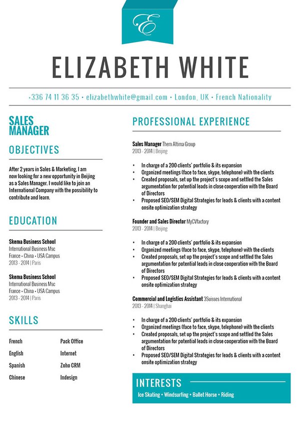 Best Resume Format| Catchy Resume · myCVfactory