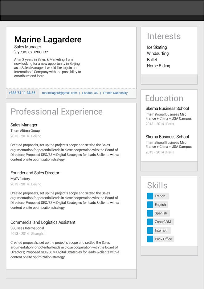 great resume template